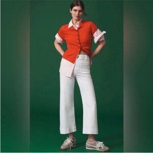 Maeve White Wide Leg Jeans